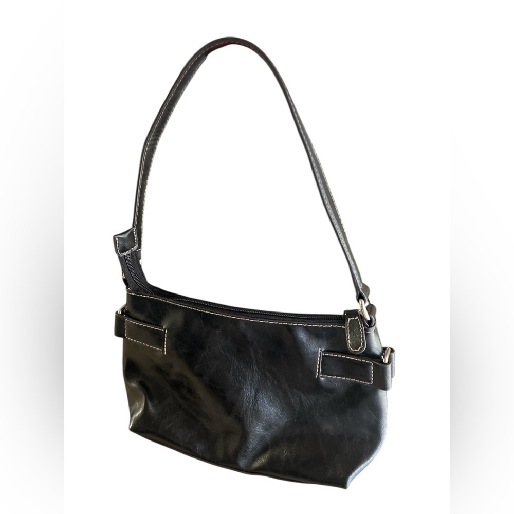 Nine West mini black leather shoulder bag - Picture 2 of 5